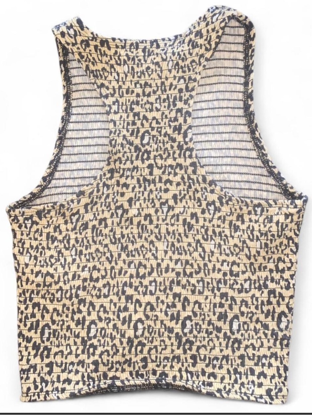 Hollister Leopard Ribbed Tank - Beige and Black - Picture 2 of 2